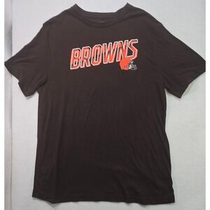 NFL Cleveland Browns T Shirt Mens Large‎ L Team Apparel Brown Football